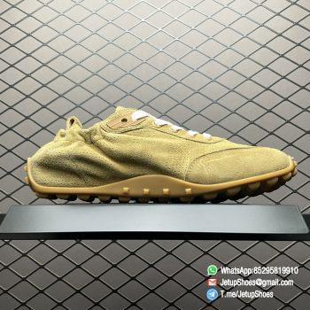 Rep Sneakers Hermer Sneaker In Brown Breathable Sheepskin Nubuck Leather Upper Replica Designer Shoes 02