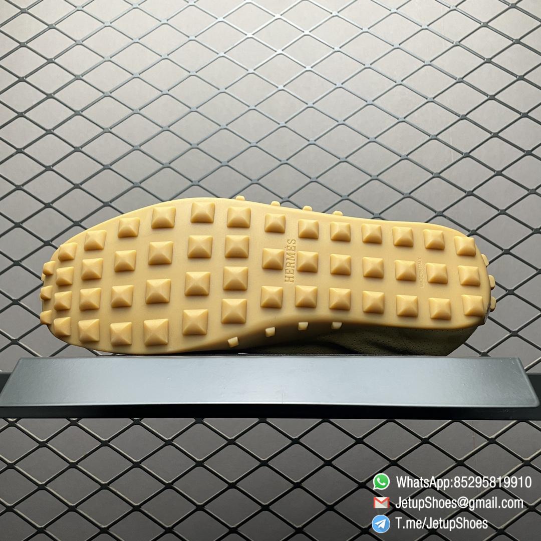 Rep Sneakers Hermer Sneaker In Brown Breathable Sheepskin Nubuck Leather Upper Replica Designer Shoes 08 Rep Sneakers Hermer Sneaker In Brown Breathable Sheepskin Nubuck Leather Upper Replica Designer Shoes 08