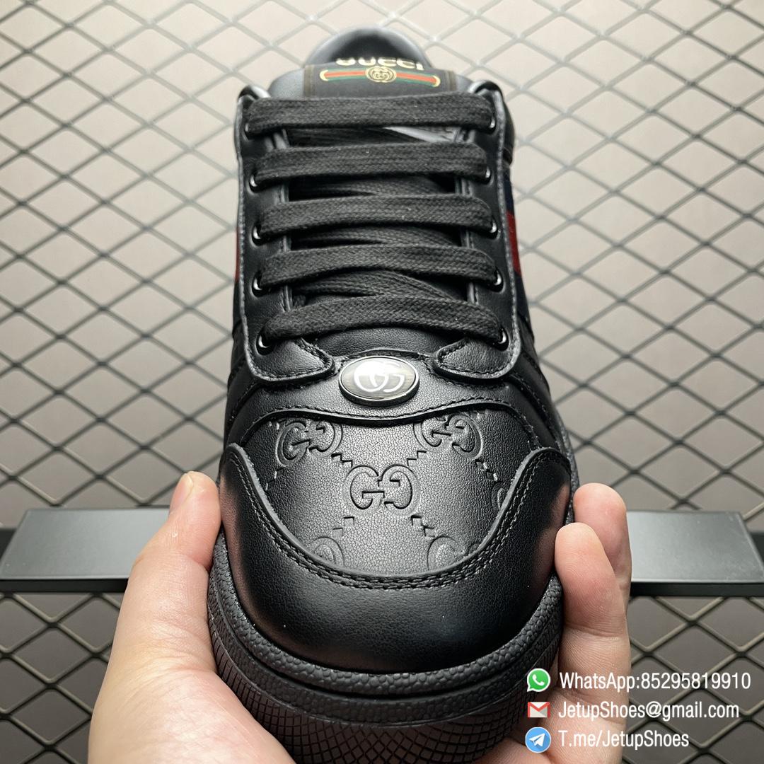 RepSneakers 2024 Gucci Screener Sneaker GG Embossed Black Leather Upper Replica GG Sneakers 05 RepSneakers 2024 Gucci Screener Sneaker GG Embossed Black Leather Upper Replica GG Sneakers 05