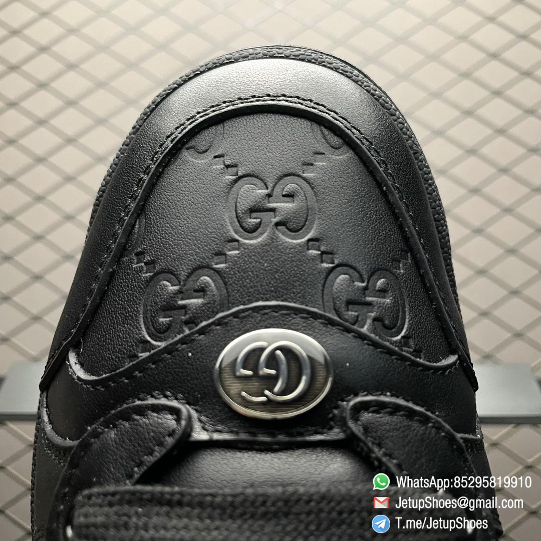 RepSneakers 2024 Gucci Screener Sneaker GG Embossed Black Leather Upper Replica GG Sneakers 07 RepSneakers 2024 Gucci Screener Sneaker GG Embossed Black Leather Upper Replica GG Sneakers 07