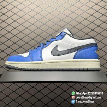 RepSneakers Air Jordan 1 Low SE Flight Vintage FV8439 104 Blue Leather Basketball Snkrs 01