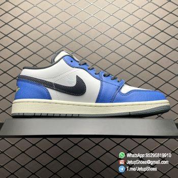 RepSneakers Air Jordan 1 Low SE Flight Vintage FV8439 104 Blue Leather Basketball Snkrs 02