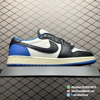 RepSneakers Fragment Design x Travis Scott x Air Jordan 1 Retro Low Blue DM7866 140 TS Factory Edition Replica AJ1 Sneakers 02