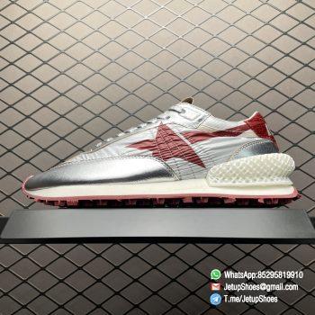 RepSneakers GGDB Marathon Golden Goose Deluxe Brand x K pop Miyayeh Silver Nappa Upper Red Logo Running Shoes 01