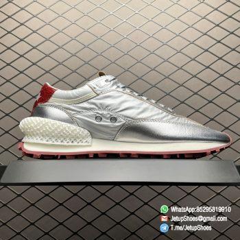 RepSneakers GGDB Marathon Golden Goose Deluxe Brand x K pop Miyayeh Silver Nappa Upper Red Logo Running Shoes 02