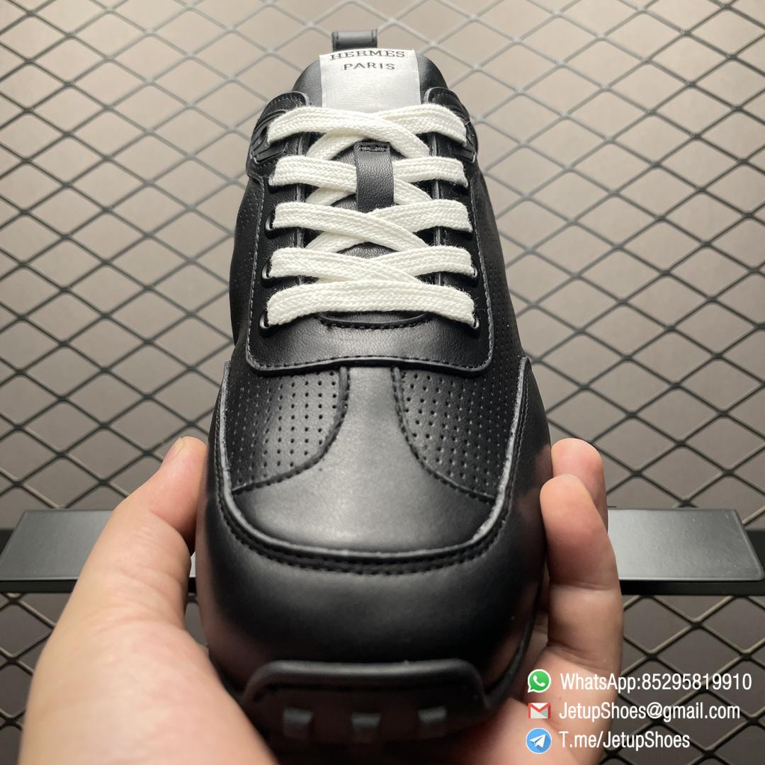 RepSneakers Hermer Sneaker In Black Breathable Sheepskin Nubuck Leather Upper H241193Z Replica Designer Shoes 05 RepSneakers Hermer Sneaker In Black Breathable Sheepskin Nubuck Leather Upper H241193Z Replica Designer Shoes 05