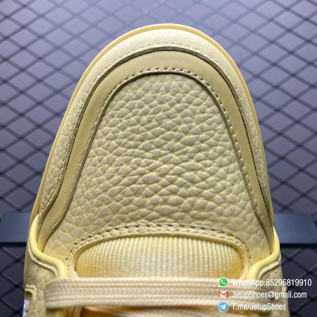 RepSneakers LV Trainer Sneaker 1ACQ80 Yellow Ubuck Grained calf leather Designer Rep Sneakers 07 RepSneakers LV Trainer Sneaker 1ACQ80 Yellow Ubuck Grained calf leather Designer Rep Sneakers 07