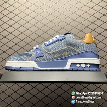 RepSneakers LV Trainer Sneaker Damier 3D Denim Blue Replica Designer Shoes 01