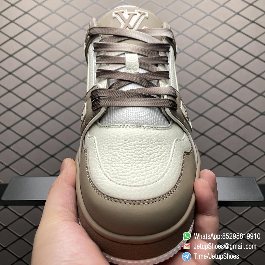 RepSneakers LV Trainer Sneaker Taupe Brown Ubuck Grained calf leather Designer Rep Sneakers RepSnkrs 05 RepSneakers LV Trainer Sneaker Taupe Brown Ubuck Grained calf leather Designer Rep Sneakers RepSnkrs 05